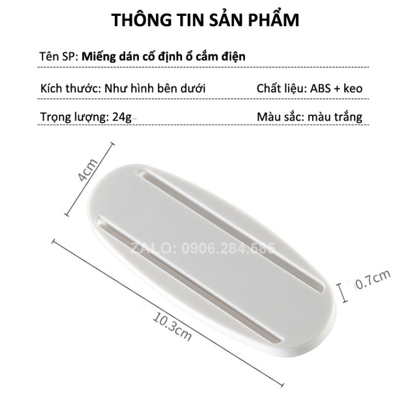 Miếng Dán Tường Treo Ổ Cắm Điện, Treo Wifi, điều khiển không khoan đục