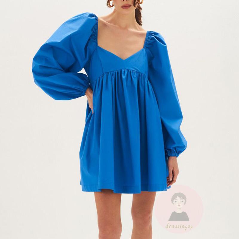 Đầm Dài Tay Màu Sắc Đơn Giản Thời Trang Dành Cho Nữ