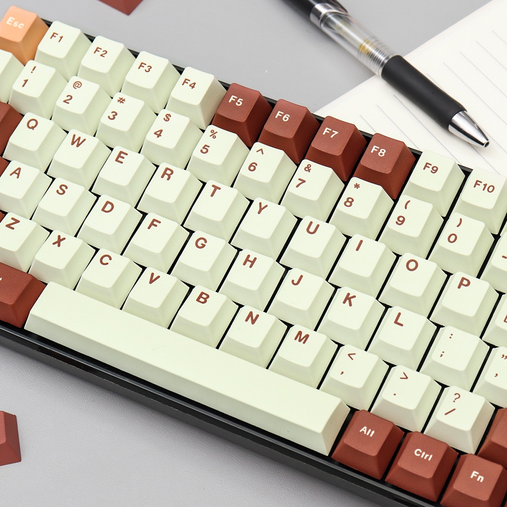 Keycap GMK Tiramisu 129 nút cấu hình cherry in nhiệt dành cho bàn phím cơ