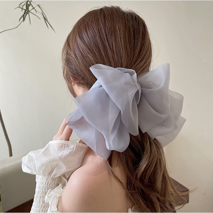 Kẹp Tóc Đính Nơ Vải Chiffon Thời Trang Cho Nữ