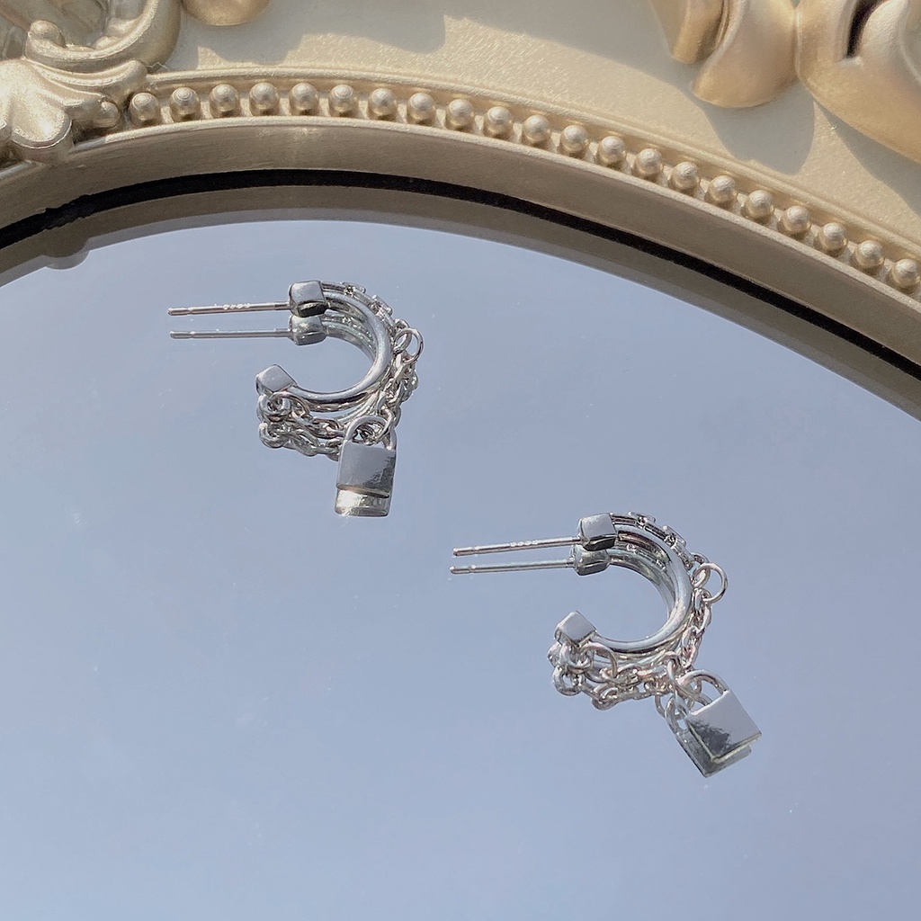 Bông Tai Hình Ổ Khóa Cá Tính Cho Nữ