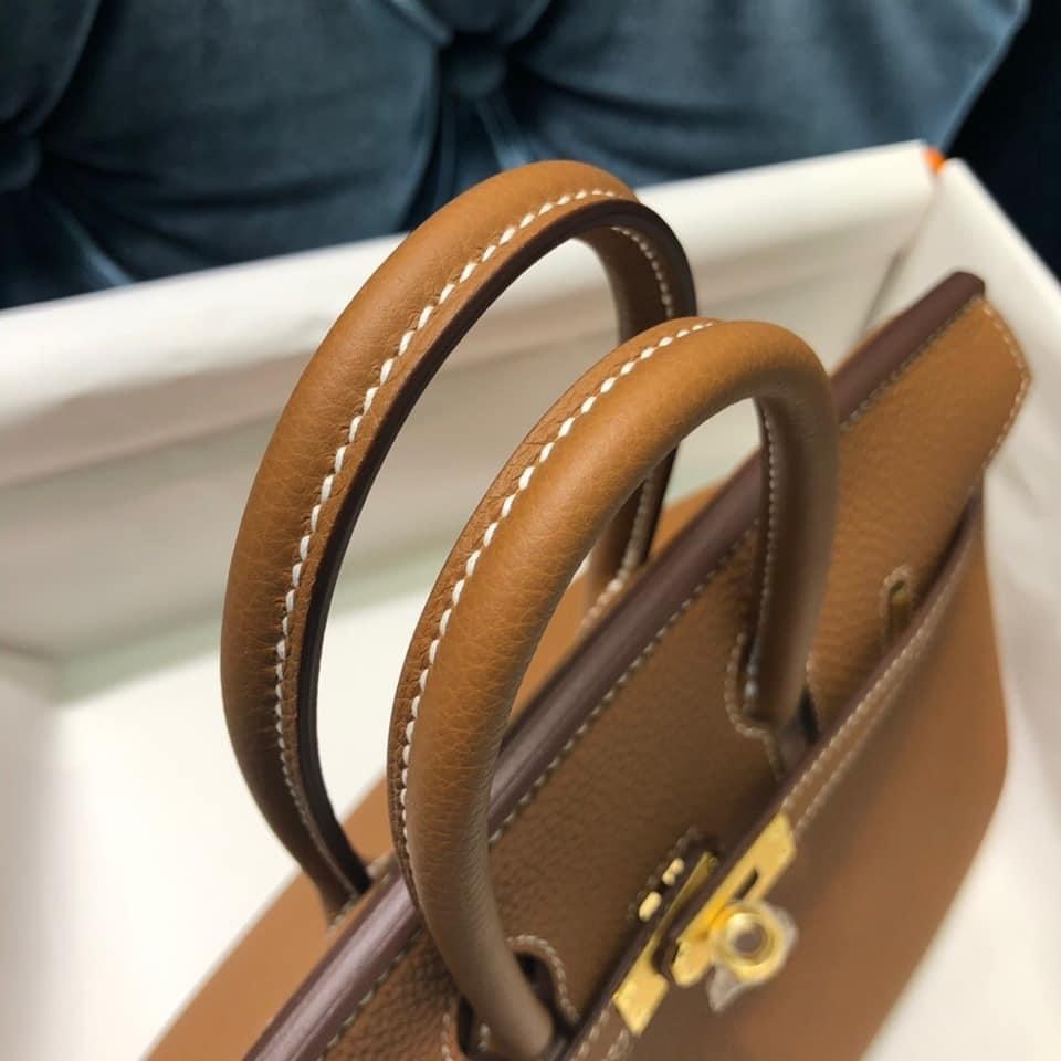 Túi xách Her.mer bikin vipp size 25cm  da bò Màu Nâu