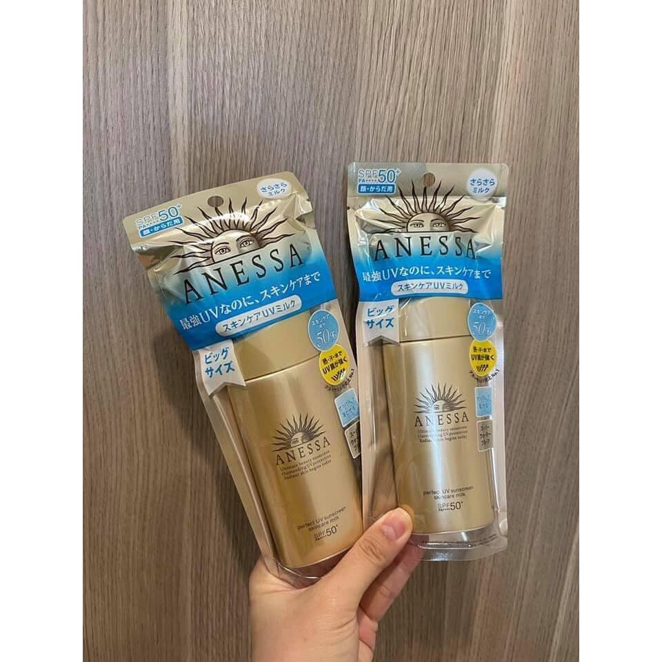 Kem chống nắng dưỡng da dạng sữa Anessa Perfect UV Sunscreen Skincare Milk SPF 50+ PA++++ 60ml