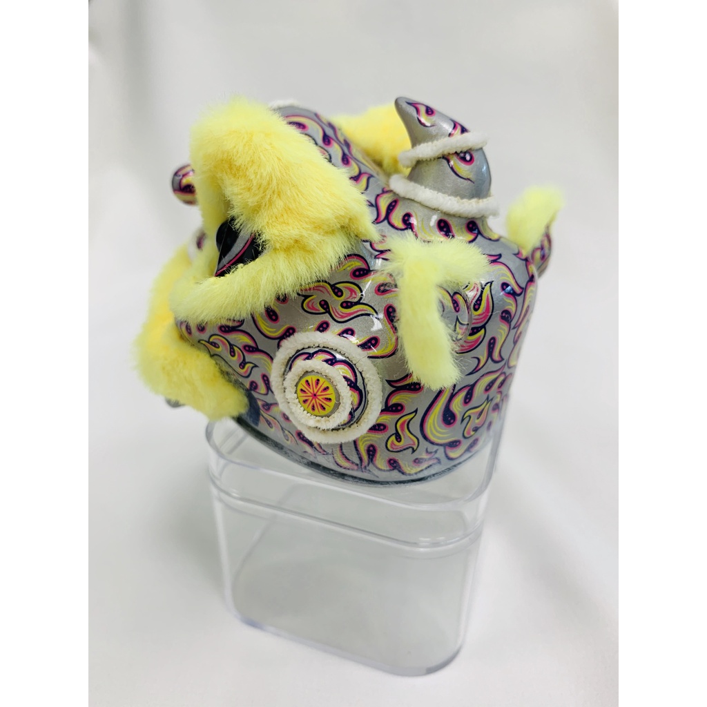 雄狮之王-黄色 Tượng Sư Tử Nhảy Múa Bằng Nhựa resin Thủ Công Trang Trí Năm Mới