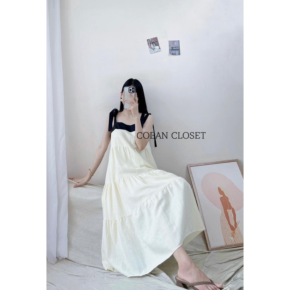 ĐẦM LINEN DÂY BBD