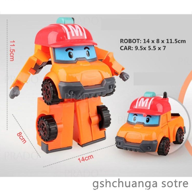 Bộ Đồ Chơi Xe Hơi Biến Hình Robot Trong Phim Hoạt Hình Hàn Quốc 6 Trong 1