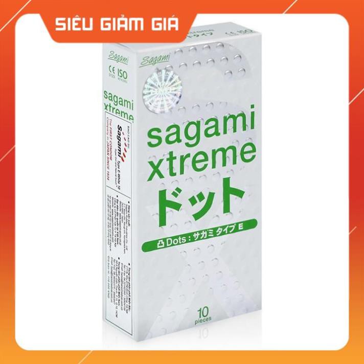 [SIÊU GIẢM GIÁ] Bao Cao Su SAGAMI XTREME Gai Gân Siêu Mỏng Hộp 10 Cái [Đền tiền 200% niếu giả]