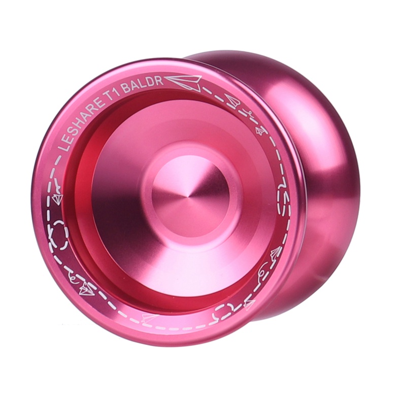 Yoyo Unresponsive Yoyo Competitive Yo-Yo,Alloy Yoyo for Beginners,Easy Practise Tricks,with Strings,Pink