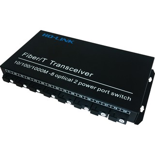 Switch Quang 8 Cổng SC 10/100MB, 2 Cổng LAN 10/100/1000MB Ho-link HL-8F2E1000