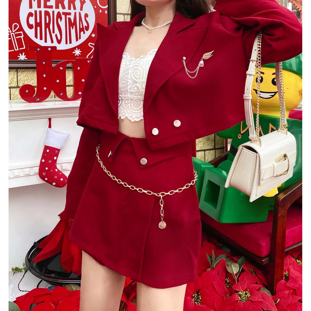 WINGS ROYAL SET (blazer + váy quần + charm cài áo - ko kèm belt váy)