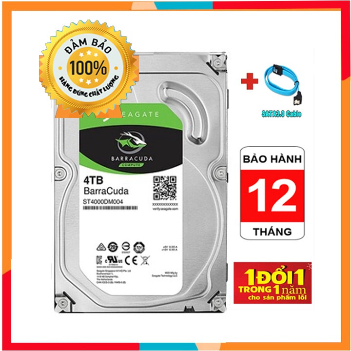 Ổ cứng Seagate Barracuda 4Tb 3,5" SATA3 - Nhập khẩu