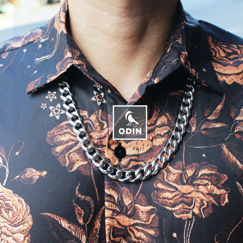 Dây chuyền Chain Cuban 12mm - Tặng kèm 1 nhẫn Chain Xoay