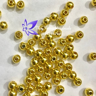 100 hạt cườm vàng xỏ vòng tay, làm trang sức handmde rất đẹp