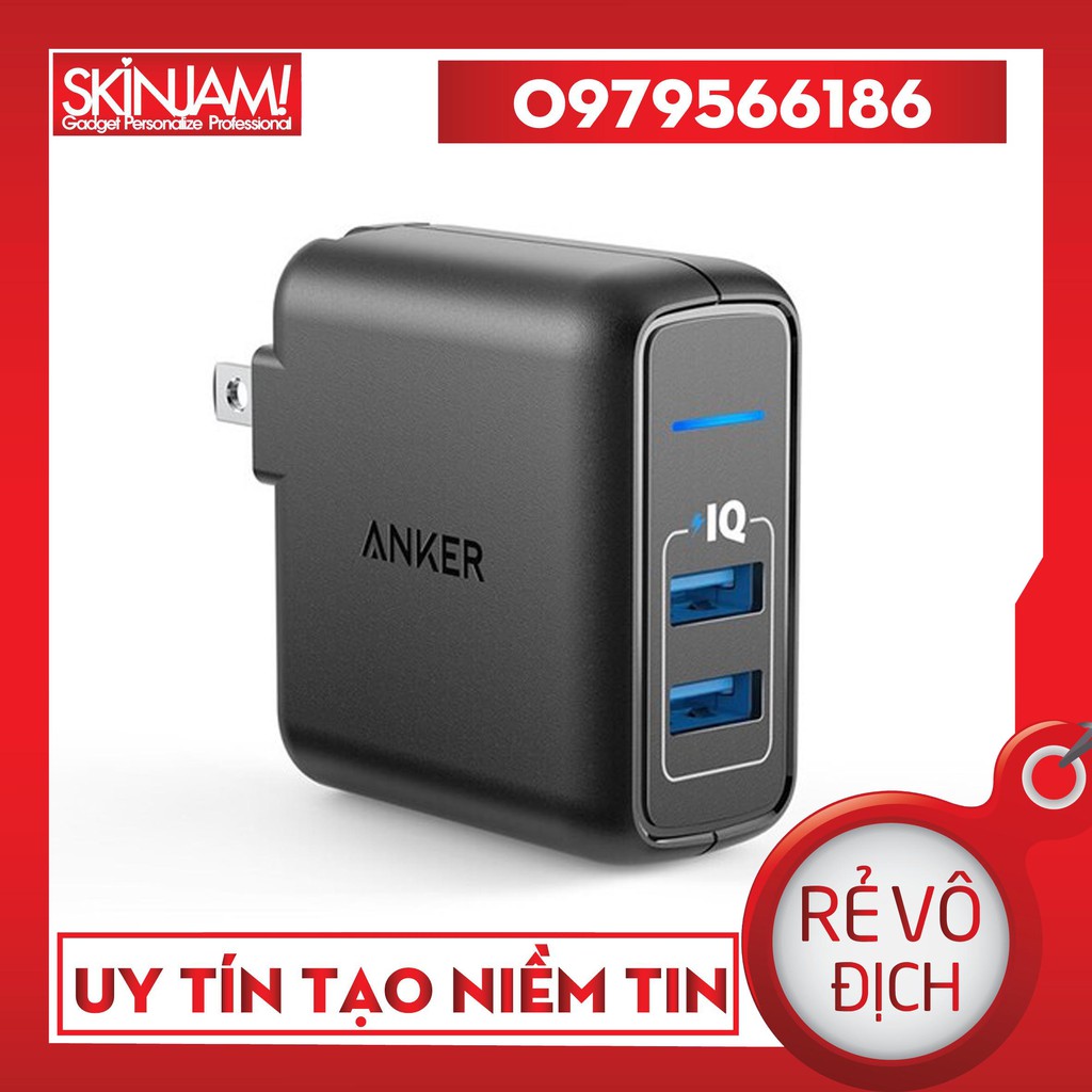 Cốc Sạc ANKER PowerPort Elite 2, 24w - Củ Sạc Anker A2023 - Hàng Chính Hãng - Bảo Hành 18 Tháng