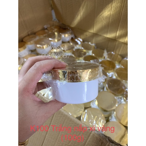 Hủ nhựa K100 nắp xi đựng 100g kem