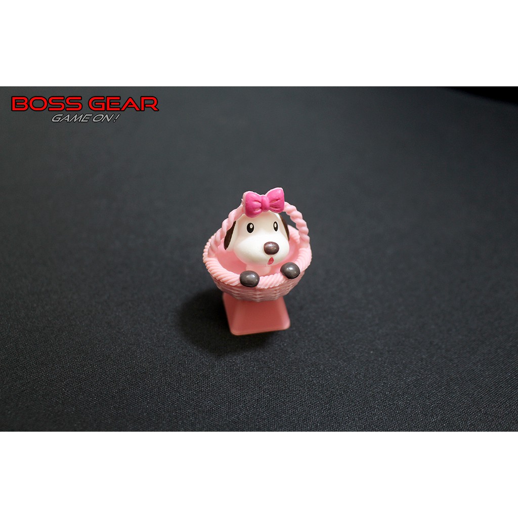 Keycap Lẻ chó con trong giỏ cực cute ( keycap resin độc lạ )( Keycap Artisan )
