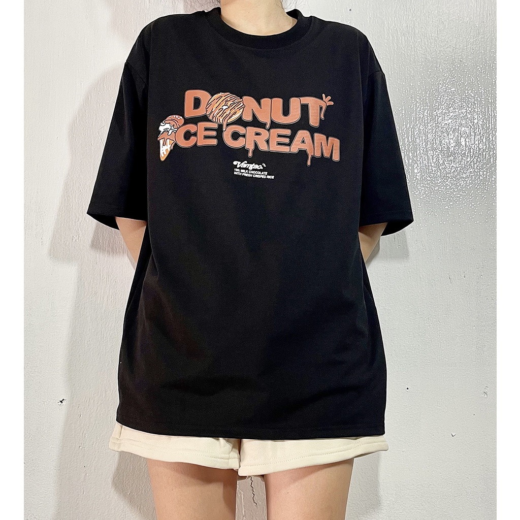 Áo Thun Tay Lỡ Unisex DONUT Vải Tici Form Rộng- Unisex_2022