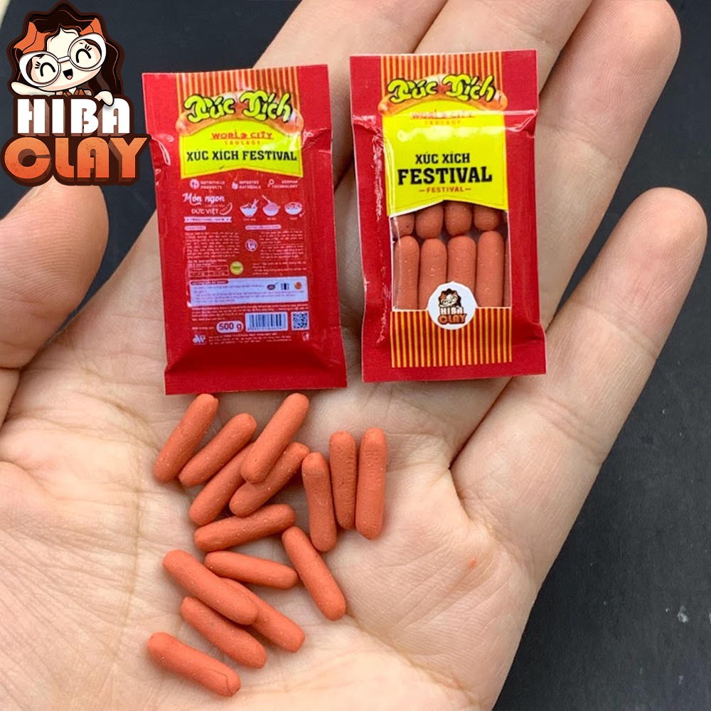 Mô hình 1 gói xúc xích, Mini Food, đồ ăn tí hon , đồ ăn mini mô hình cho búp bê DIY