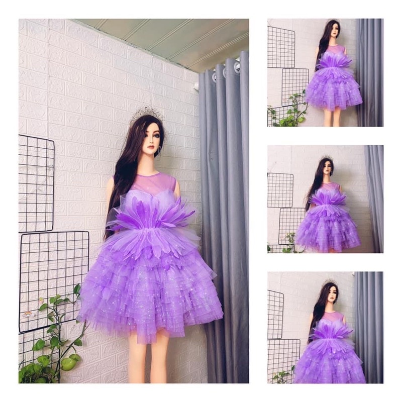 Đầm công chúa lông vũ big size