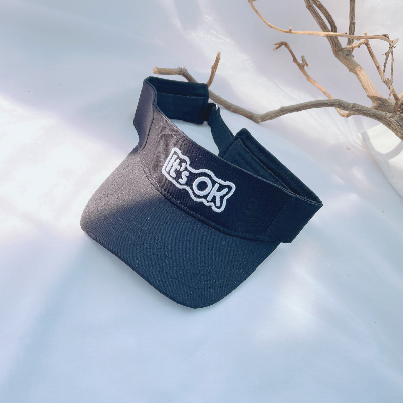 Mũ lưỡi trai nửa đầu thêu chữ It's OK thời trang hè 2021 cho bé