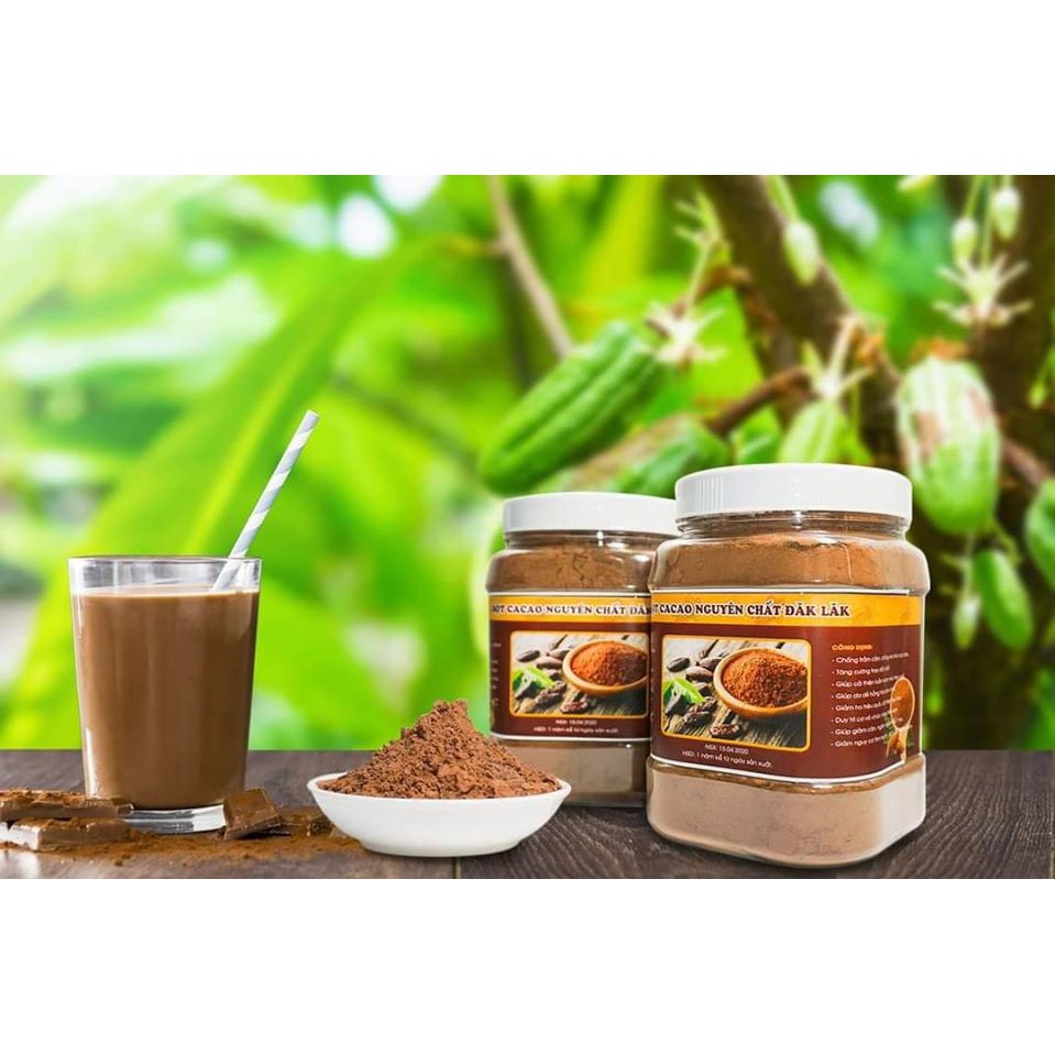 Bột cacao nguyên chất Đaklak thơm ngon bổ dưỡng hộp 500g