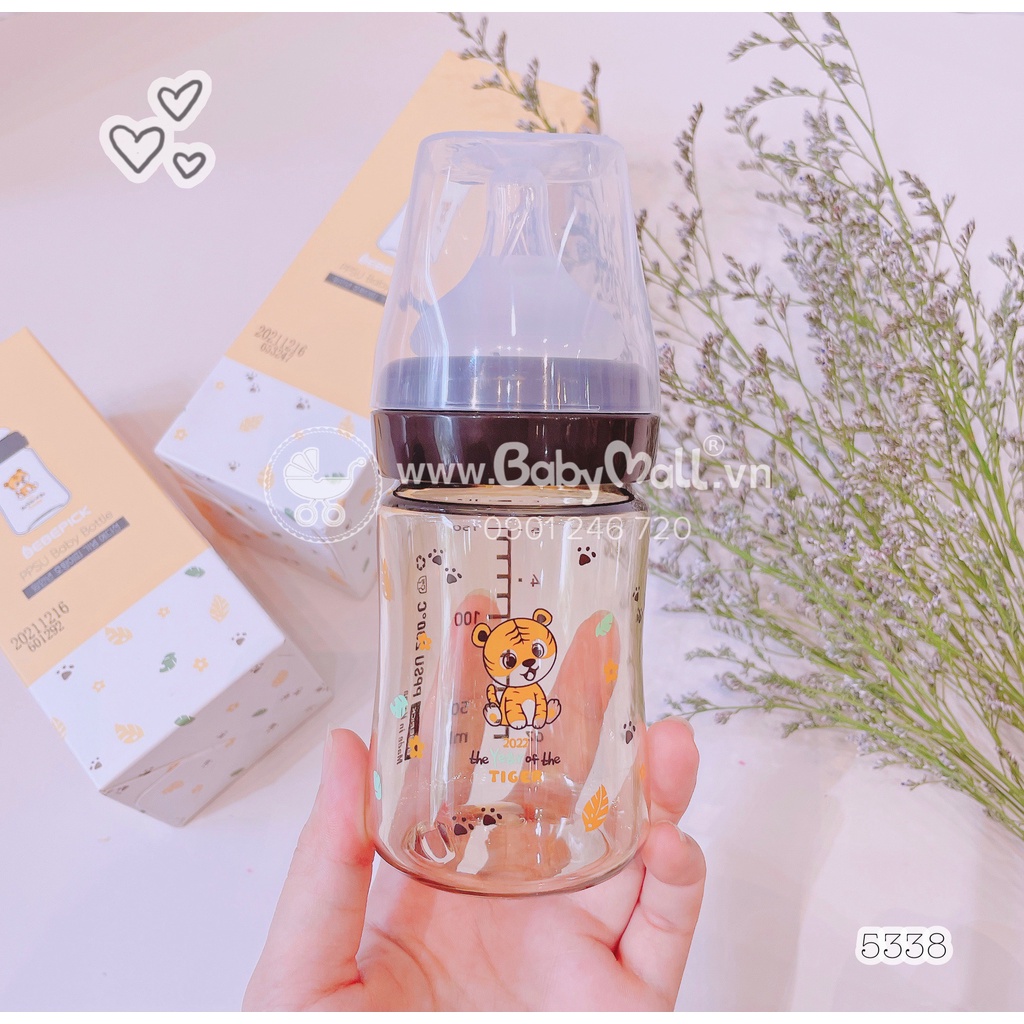 Bình sữa Bebepick 2022 Hàn quốc PPSU 150/250ml[Cam kết chính hãng]kèm núm ti siêu mềm