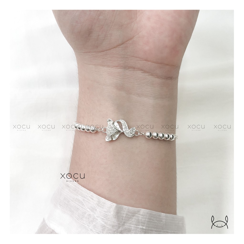 Lắc Tay Bạc, Gumiho Bracelets, Hồ Ly Đuôi Dài Đính Đá, XoCu