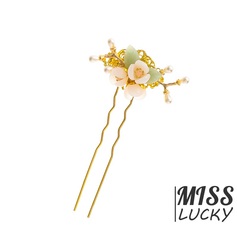 Trâm Cài Tóc Đính Ngọc Trai Phong Cách Cổ Điển Cho Nữ