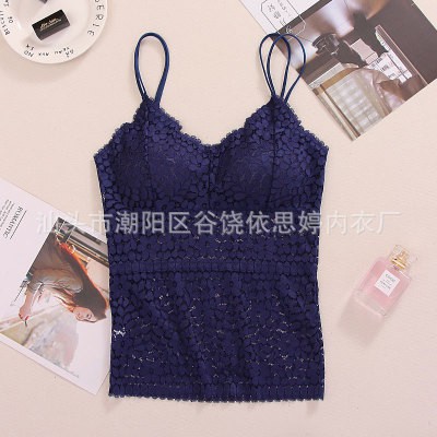 Bra dây kép dáng dài, ren hoa lá, đệm bàn tay nâng | BigBuy360 - bigbuy360.vn