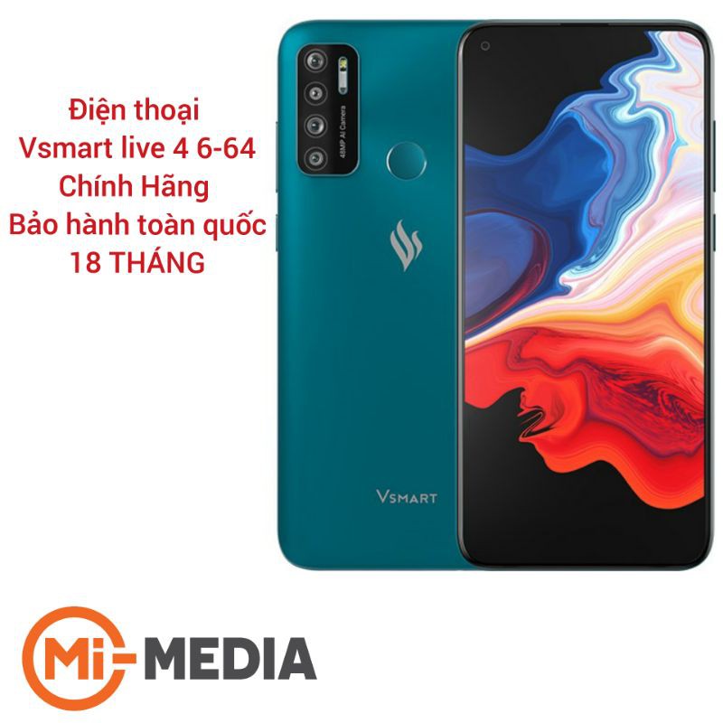 Điện Thoại Vsmart Live 4 (4/64 ,6-64G) bảo hành toàn quốc 18 tháng | BigBuy360 - bigbuy360.vn