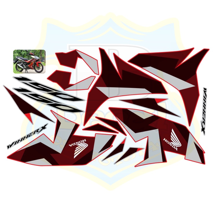 ( Quí khách vui lòng mang ra tiệm cho thợ dán ) Tem winner Repsol trắng