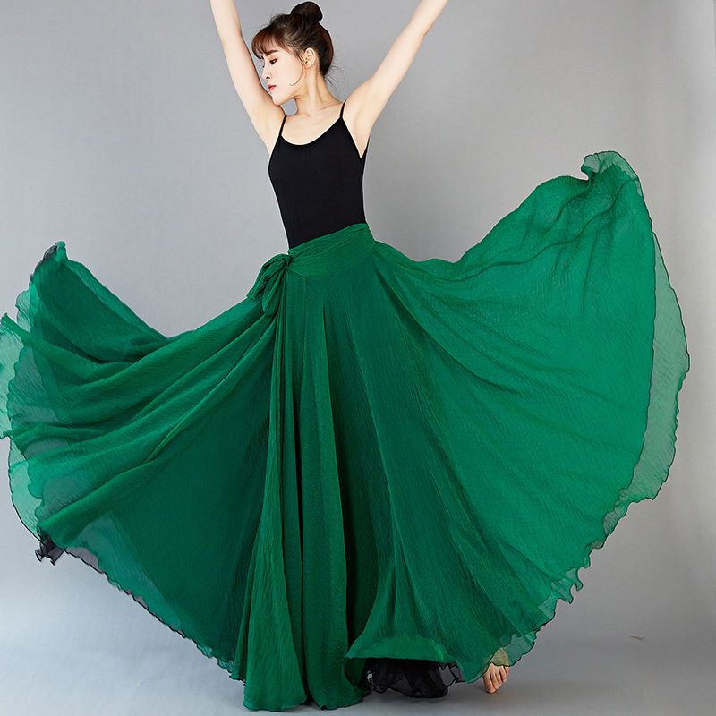 [M &amp; E] Chân Váy Khiêu Vũ Latin Dáng Dài Cột Dây Kiểu Dân Tộc Cổ Điển Phong Cách Mới 2021