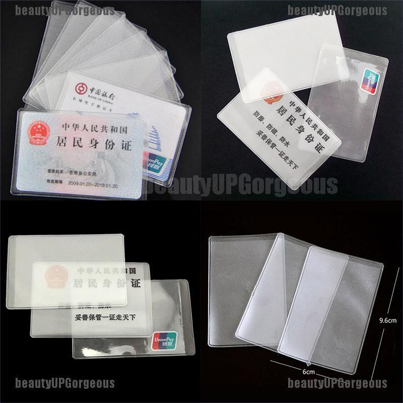 Set 10 bao đựng thẻ ID/danh thiếp bằng PVC trong suốt tiện dụng