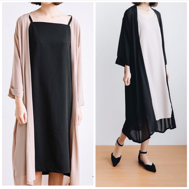 CAMISOLE DRESS & CARDIGAN