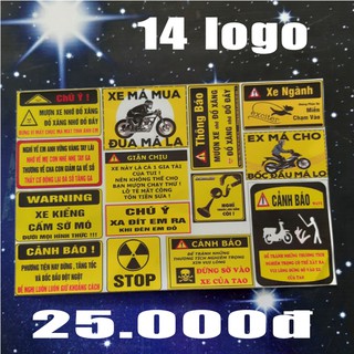 tem cảnh báo logo cảnh báo tem xe