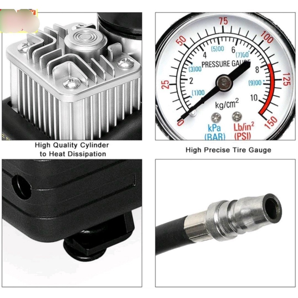 Bơm Ô Tô 2 Xi Lanh Mã Lực Lớn Siêu Khỏe Có Hộp Nhựa - Bơm oto 2 xilanh