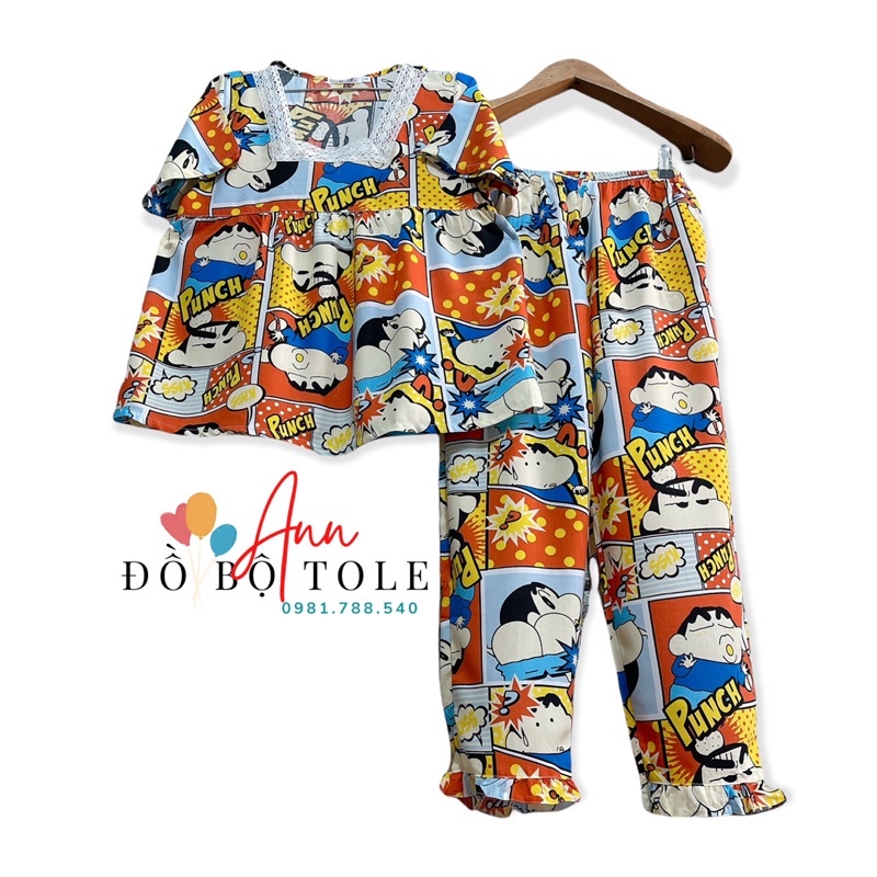 [ Ann - ĐỒ BỘ TOLE ] TAY NGẮN QUẦN DÀI CỔ VUÔNG ( 45-65kg) | BigBuy360 - bigbuy360.vn