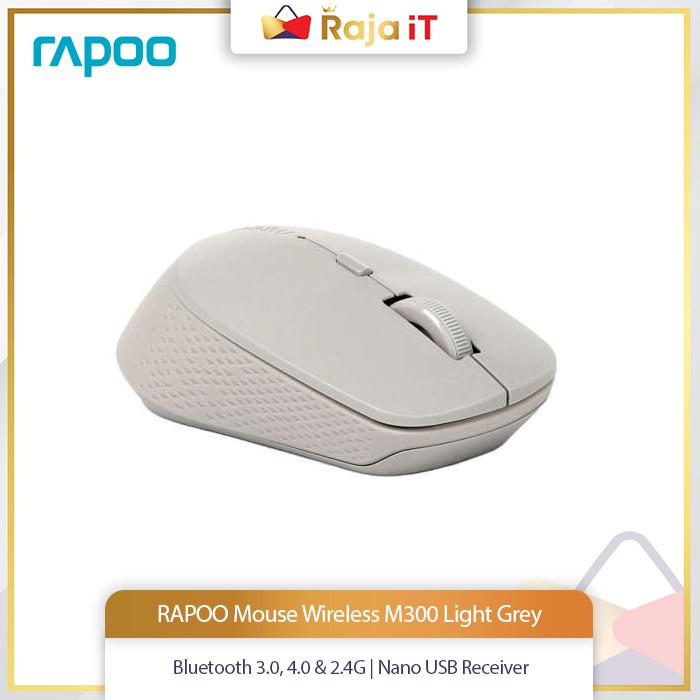 RAPOO Chuột Không Dây Rapooo M300 Màu Xám Nhạt