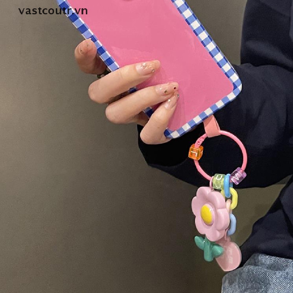 Móc Khóa Điện Thoại Hình Hoa 3D Chống Thất Lạc