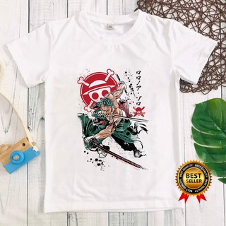 Áo thun one piece ⚡️sale siêu rẻ ⚡áo thun in hình zoro one piece màu trắng cực đẹp