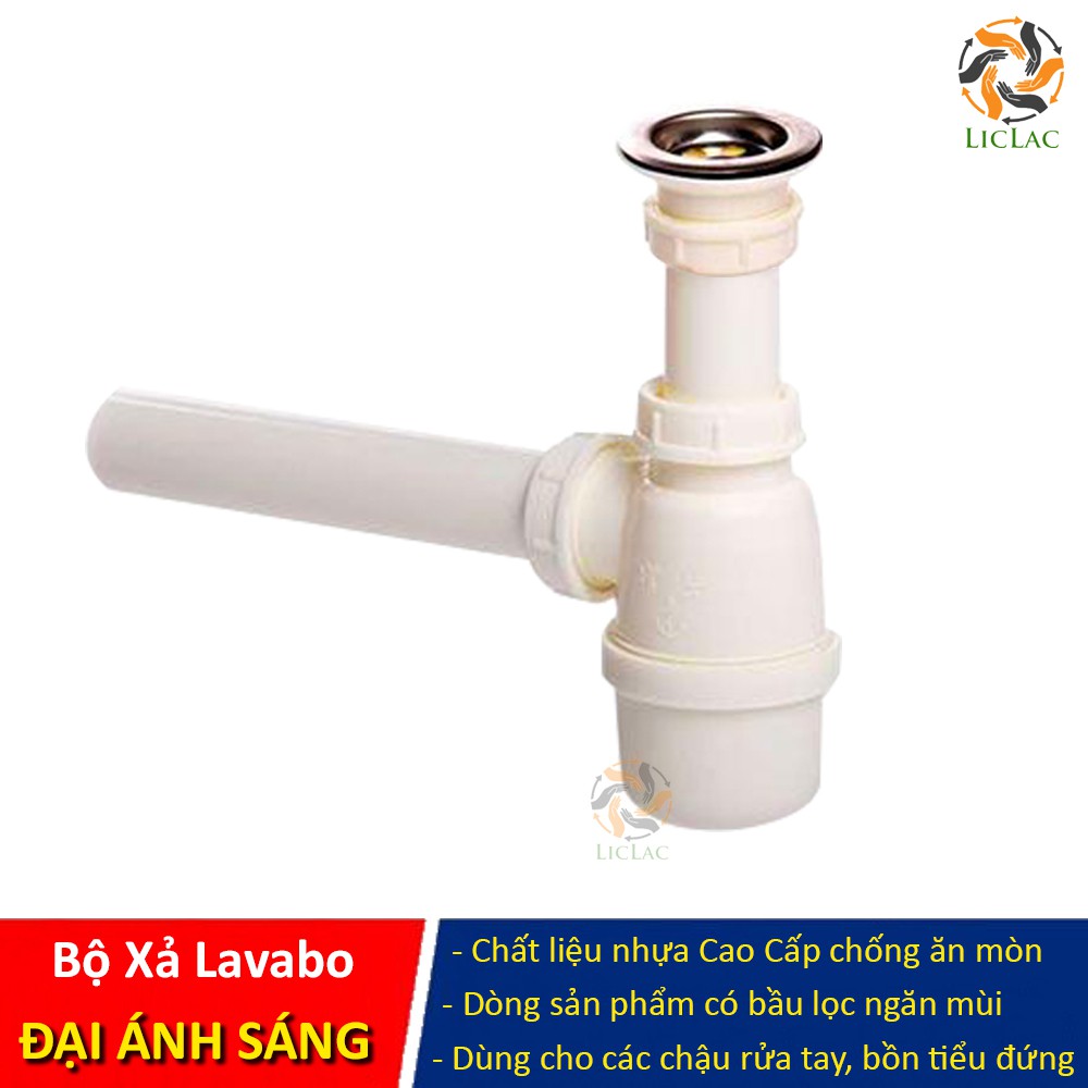 Bộ xả Lavabo Đại Ánh Sáng có Ngăn Mùi chuyên dùng cho chậu rửa tay, bồn tiểu đứng - LICLAC