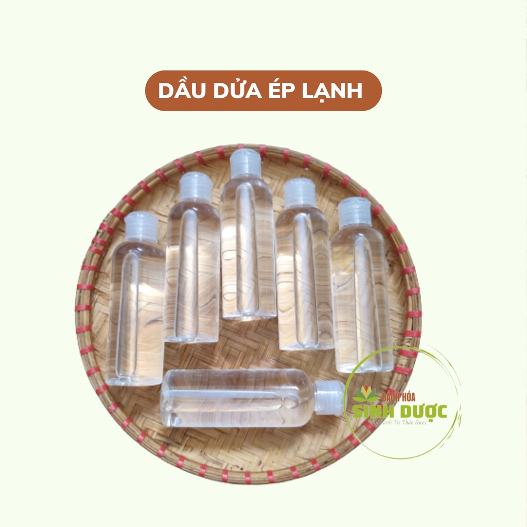 Dầu dừa ép lạnh nguyên chất 100ml, tinh dầu dừa hữu cơ ép lạnh Sinh Dược 100% tự nhiên, ngăn ngừa vết rạn da, dưỡng tóc