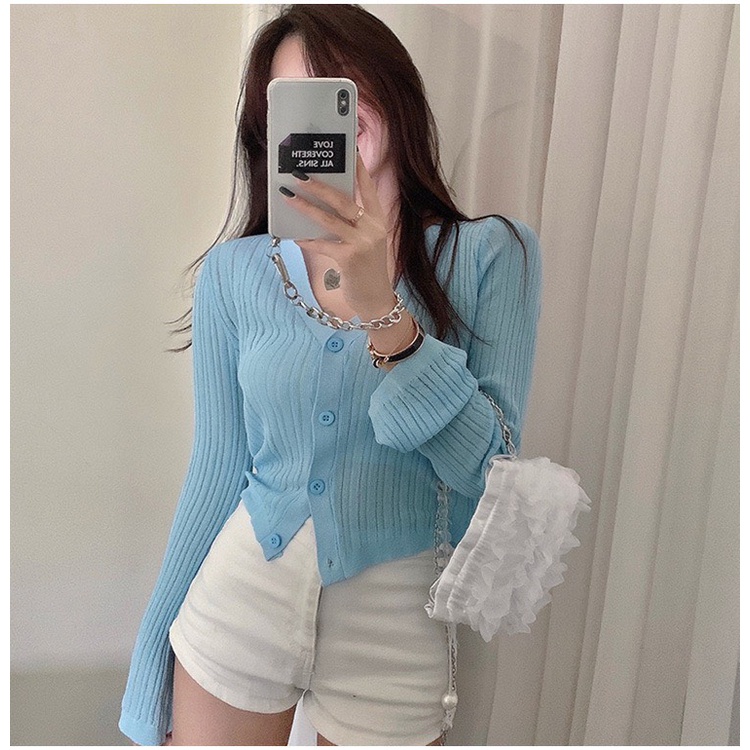 [ÁO CHOÀNG LEN] Áo Cadigan Nữ, Cardigan Croptop Chất Len Giấy Nhiều Màu | BigBuy360 - bigbuy360.vn