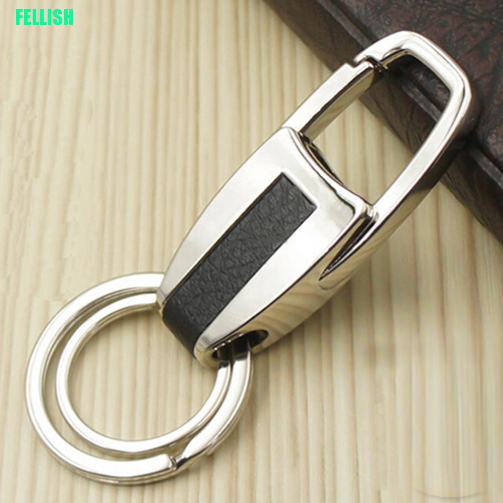 Móc khóa làm từ kim loại và da thời trang dành cho nam