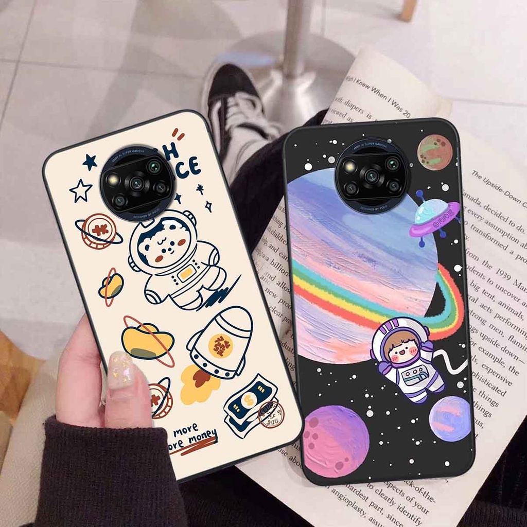 Ốp Xiaomi Poco X3 / Poco X3 Pro in hình vũ trụ, phi hành gia bầu trời cute dễ thương