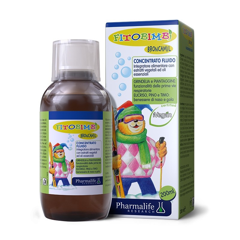 Fitobimbi Broncamil- Hàng nhập khẩu Châu Âu -siro ho cao cấp 3 trong 1 giúp giảm ho, làm dịu họng, pha loãng đờm nhầy, g