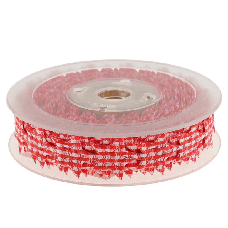 Dây ruy băng vải hình ngôi sao đỏ trang trí noel trang trí cây thông