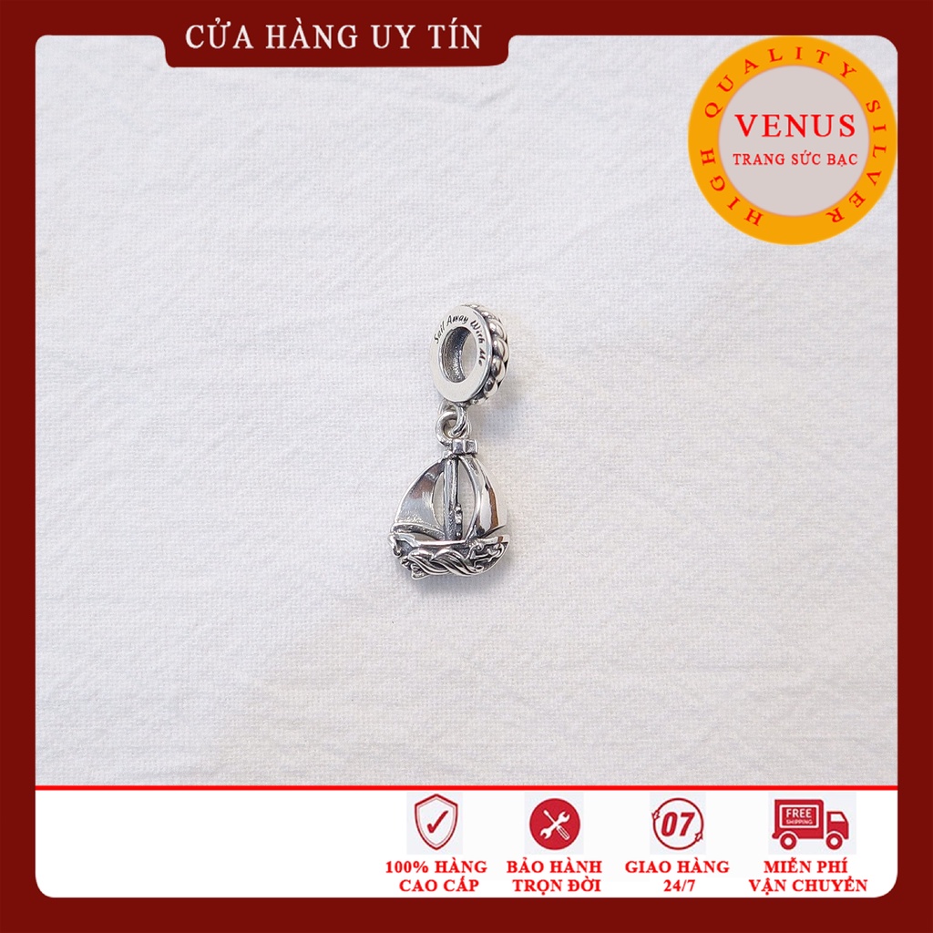 [Charm bạc 925 cao cấp] Charm treo chiếc thuyền buồm- Mã sản phẩm VENUSTB