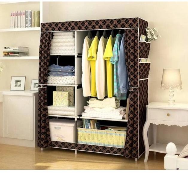 Tủ Quần Áo 2 Cột Bằng Vải Kích Thước 103x43 X 165 cm