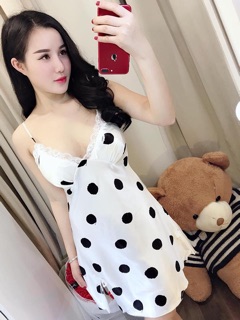 đầm ngủ sexy lụa satin - Váy ngủ phi lụa sexy - SX225